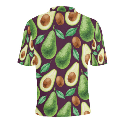 Avocado Pattern Print Design AC08 Men Polo Shirt