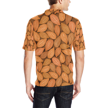 Almond Pattern Print Design 01 Men Polo Shirt