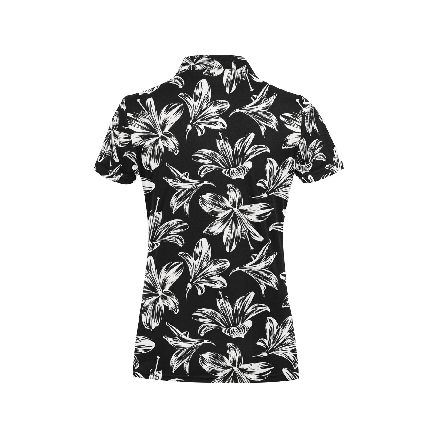 Amaryllis Pattern Print Design AL04 Women's Polo Shirt