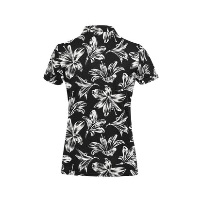 Amaryllis Pattern Print Design AL04 Women's Polo Shirt