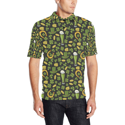 St Patricks Day Print Design LKS307 Men Polo Shirt
