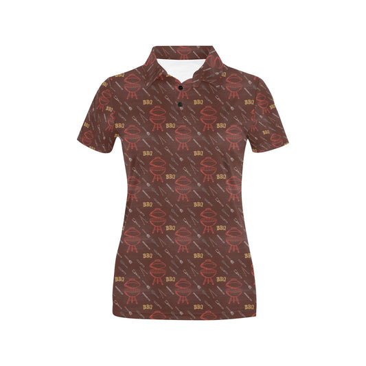 Barbecue Pattern Print Design 01 Women's Polo Shirt
