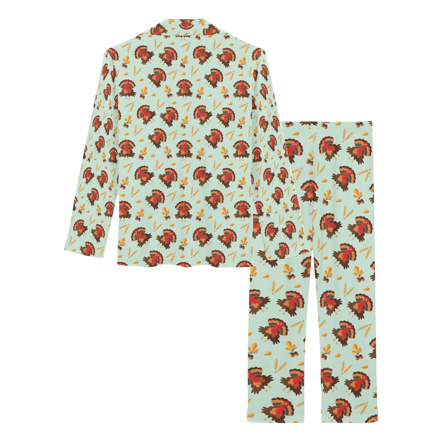 Thanksgiving Print Design LKS309 Women's Long Pajama Set