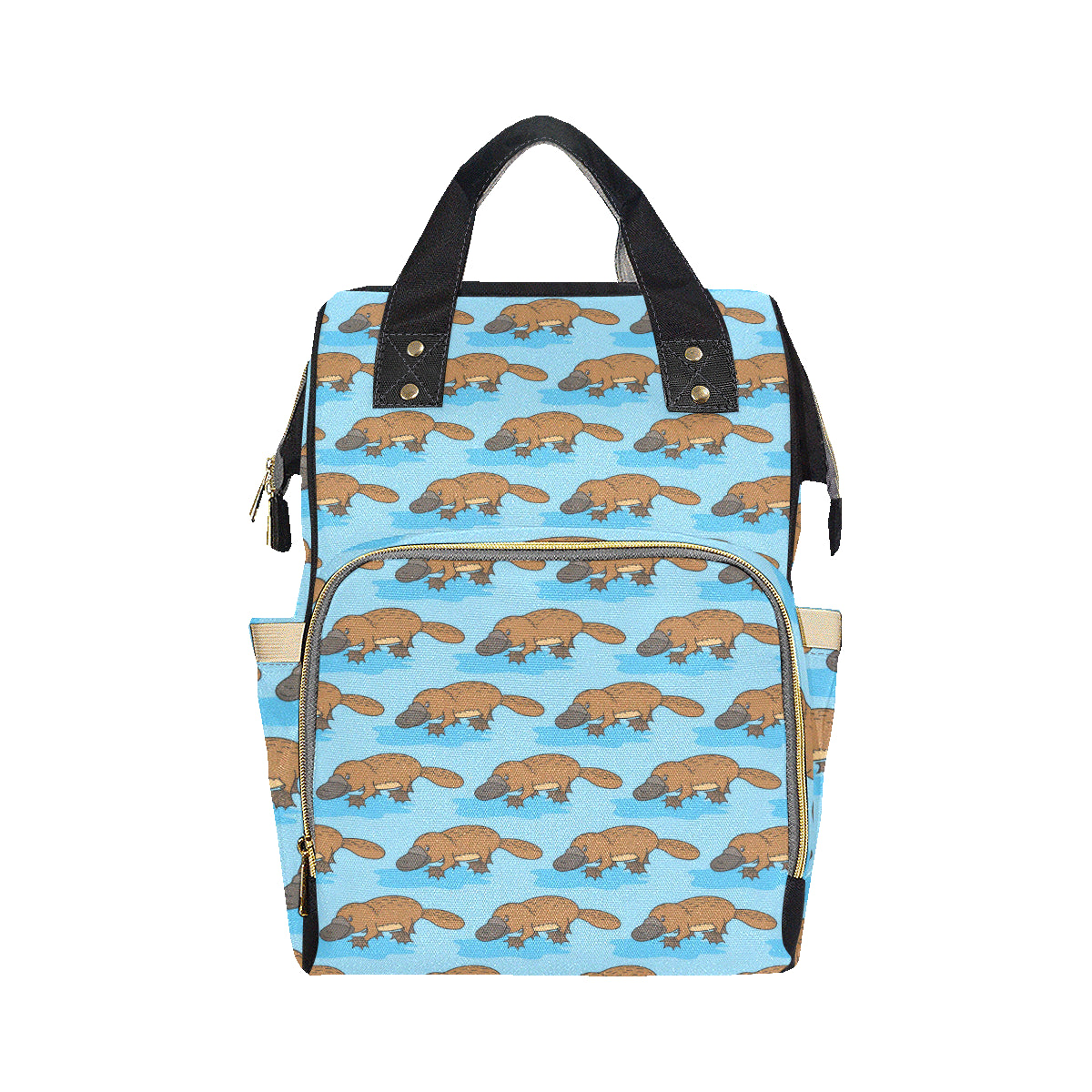 Platypus Pattern Print Design A02 Diaper Bag Backpack