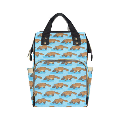 Platypus Pattern Print Design A02 Diaper Bag Backpack