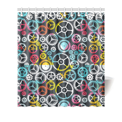 Mechanic Pattern Print Design 02 Shower Curtain