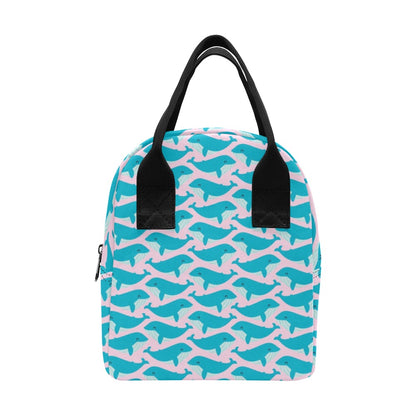 Whale Print Design LKS302 Insulated Lunch Bag