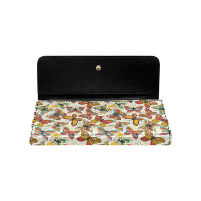 Butterfly Pattern Print Design 02 Women's Trifold Wallet