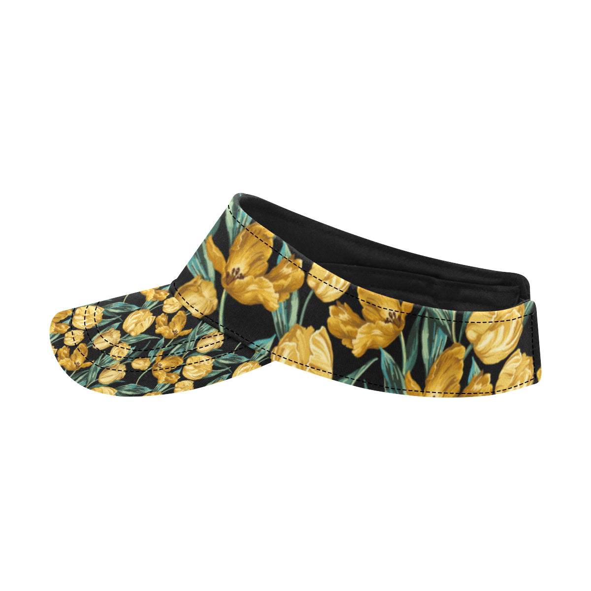 Elegant Yellow Tulip Print Unisex Sun Visor