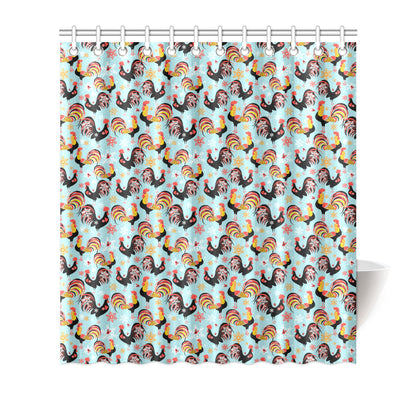 Rooster Themed Design Shower Curtain