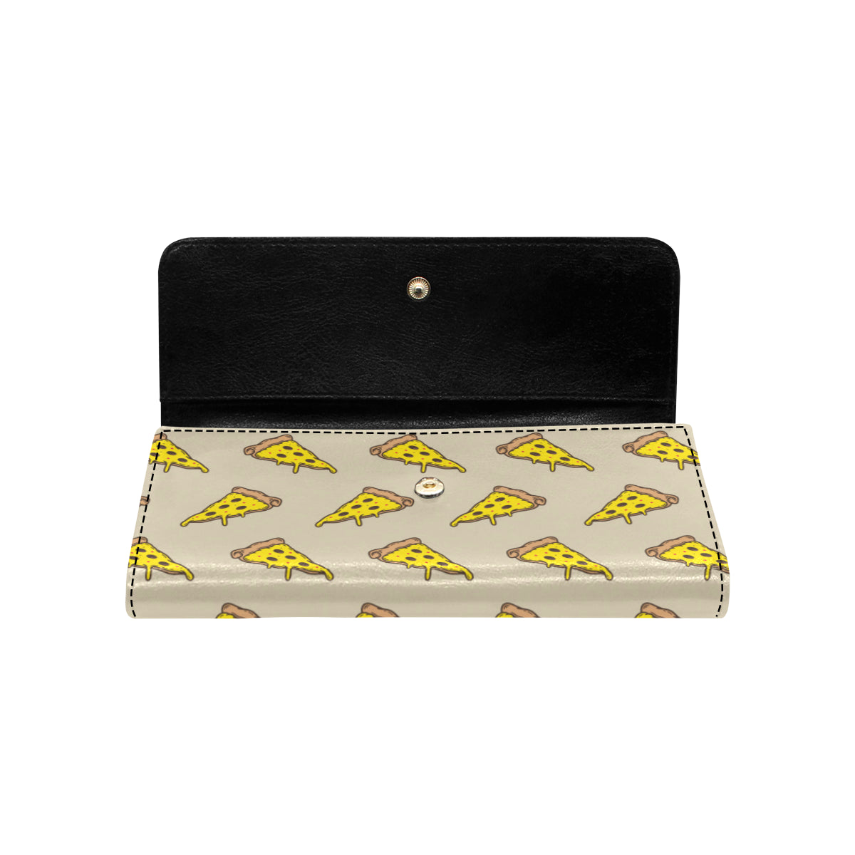 Pizza Pattern Print Design A04 Women's Trifold Wallet