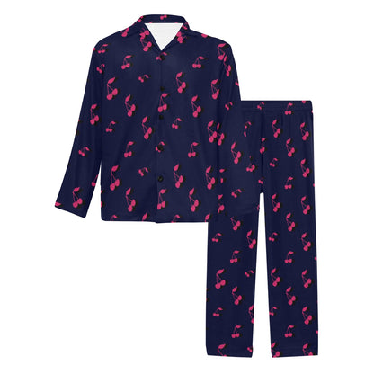 Cherry Pattern Print Design 02 Men's Long Pajama Set