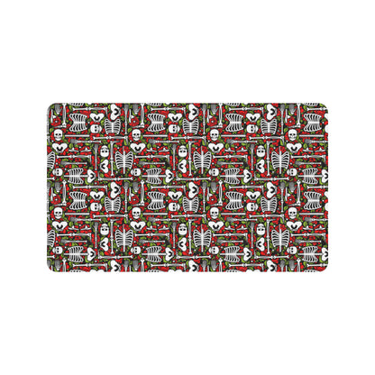 Skeleton Pattern Print Rubber Doormat