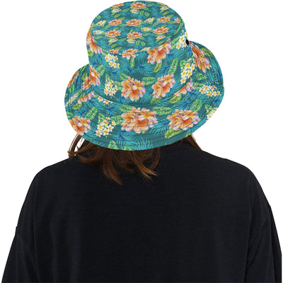Plumeria Tropical Flower Design Print Unisex Bucket Hat