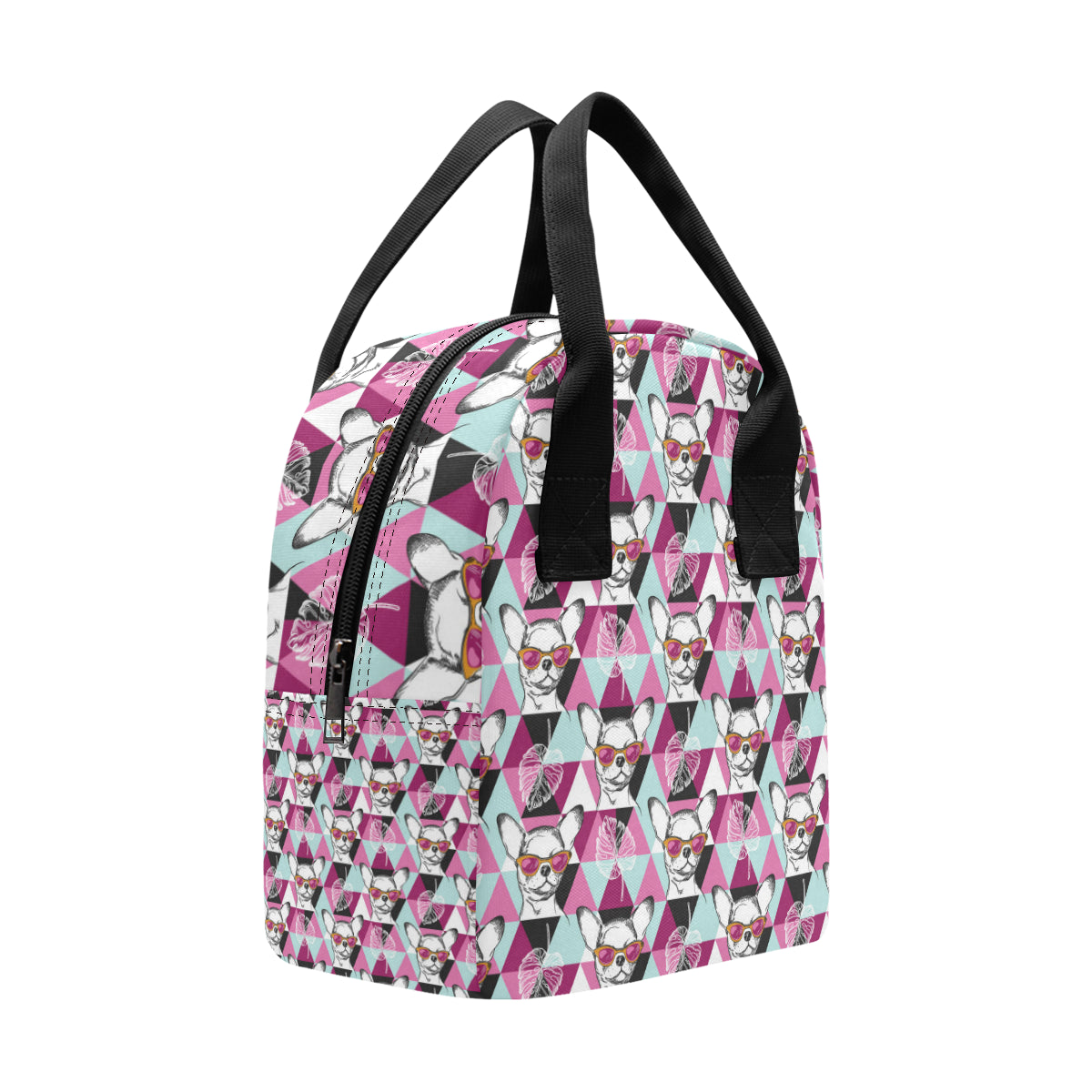 Chihuahua Cute Triangle Pattern Insulated Lunch Bag