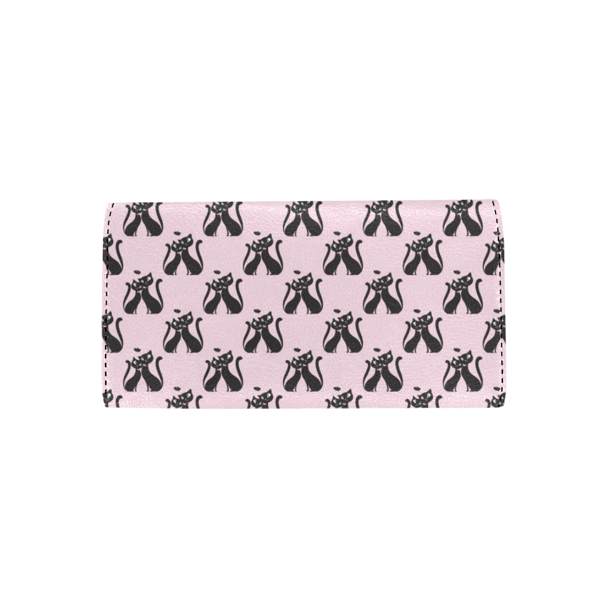 Black Cat Pattern Print Design 01 Women's Trifold Wallet