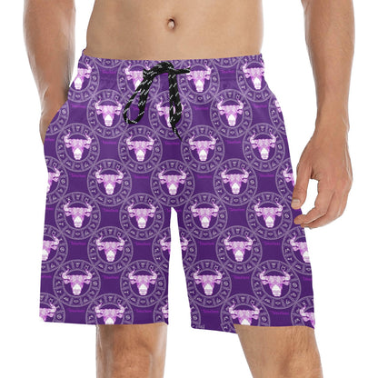Taurus Print Design LKS303 Men's Swim Trunks Beach Shorts