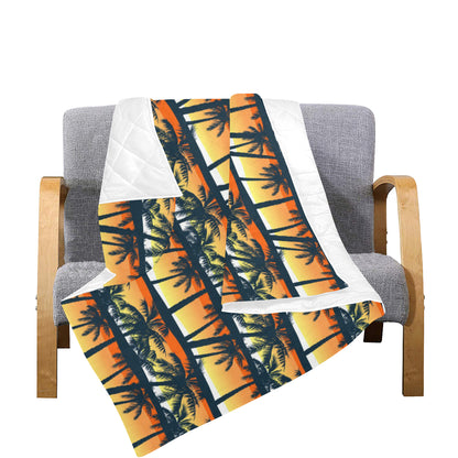 Palm Tree Pattern Print Design PT011 Premium Quilt