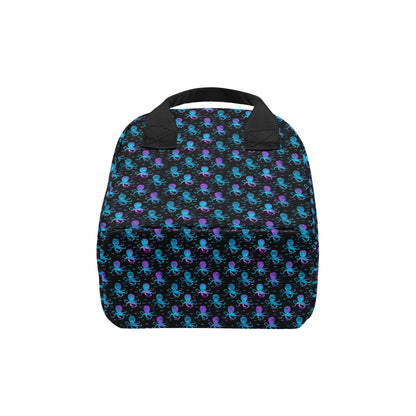 Octopus Blue Design Print Themed Insulated Lunch Bag