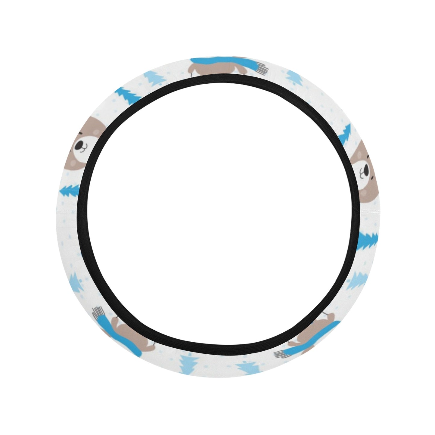 Ski Print Design LKS306 Steering Wheel Cover with Elastic Edge