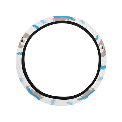 Ski Print Design LKS306 Steering Wheel Cover with Elastic Edge