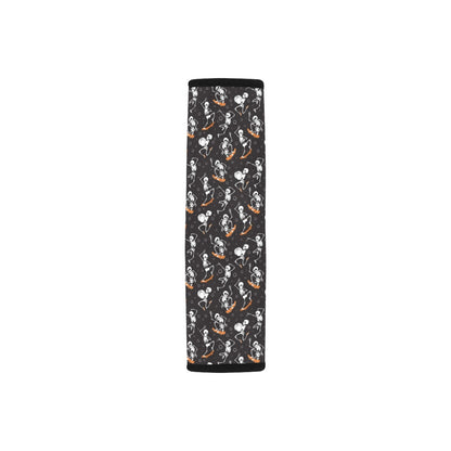 Skateboard With Skeleton Print Design LKS303 Car Seat Belt Cover