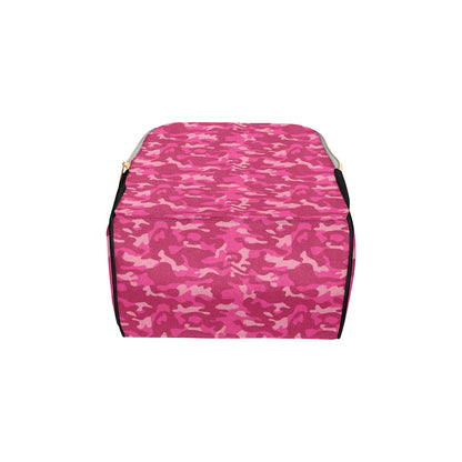Camo Pink Pattern Print Design 01 Diaper Bag Backpack