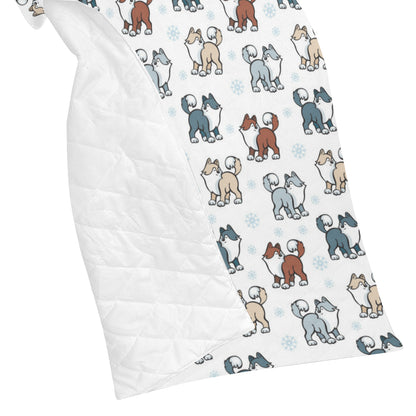 Alaskan Malamute Pattern Print Design 02 Premium Quilt
