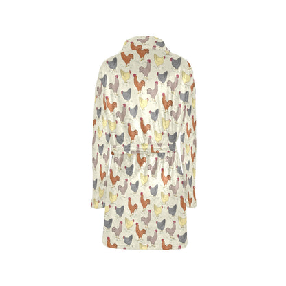 Chicken Pattern Print Design 05 Women's Fleece Robe
