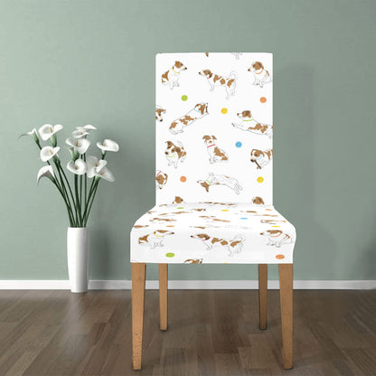 Russell Terriers With Balls Print Design LKS307 Dining Chair Slipcover