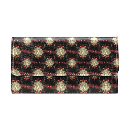 Zodiac Leo Pattern Design Print Women's Trifold Wallet