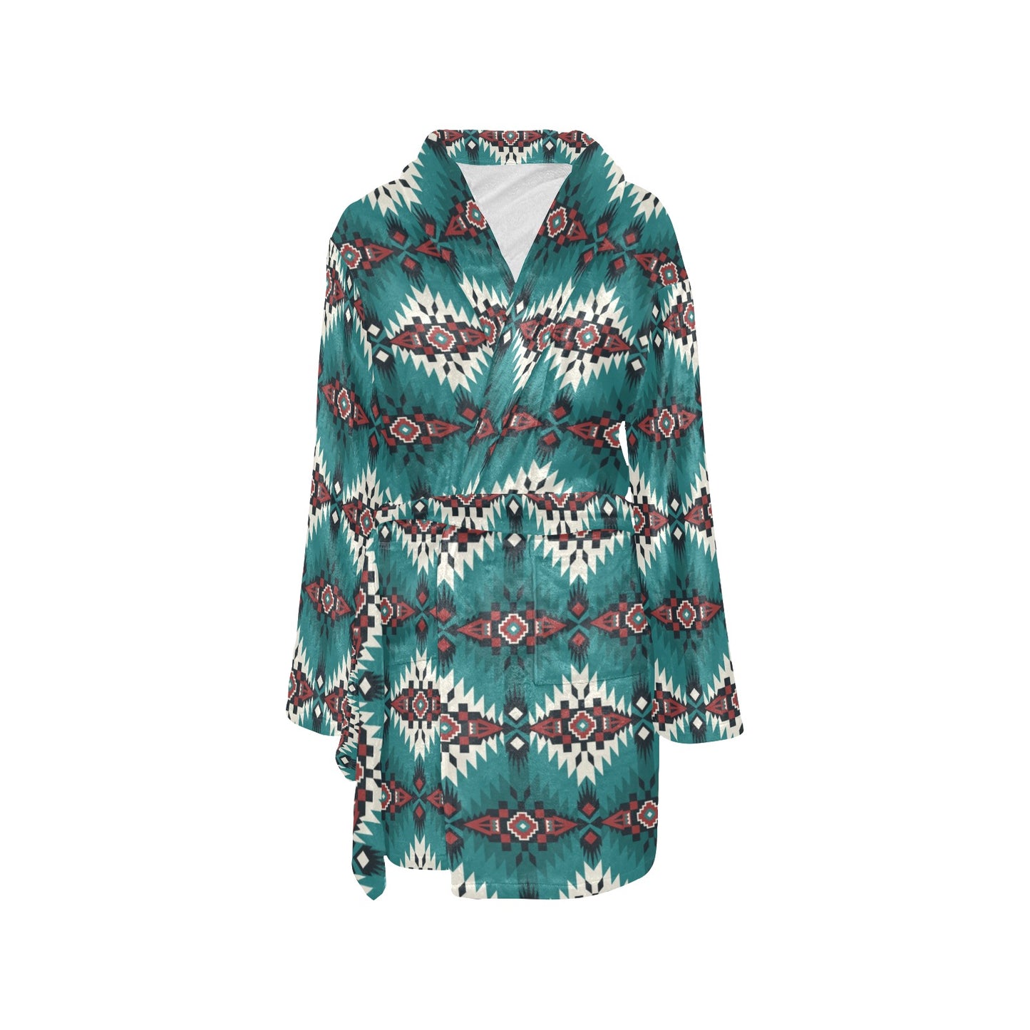 Southwest Pattern Print Design LKS308 Women's Fleece Robe