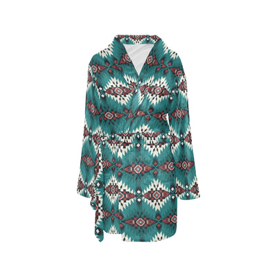 Southwest Pattern Print Design LKS308 Women's Fleece Robe