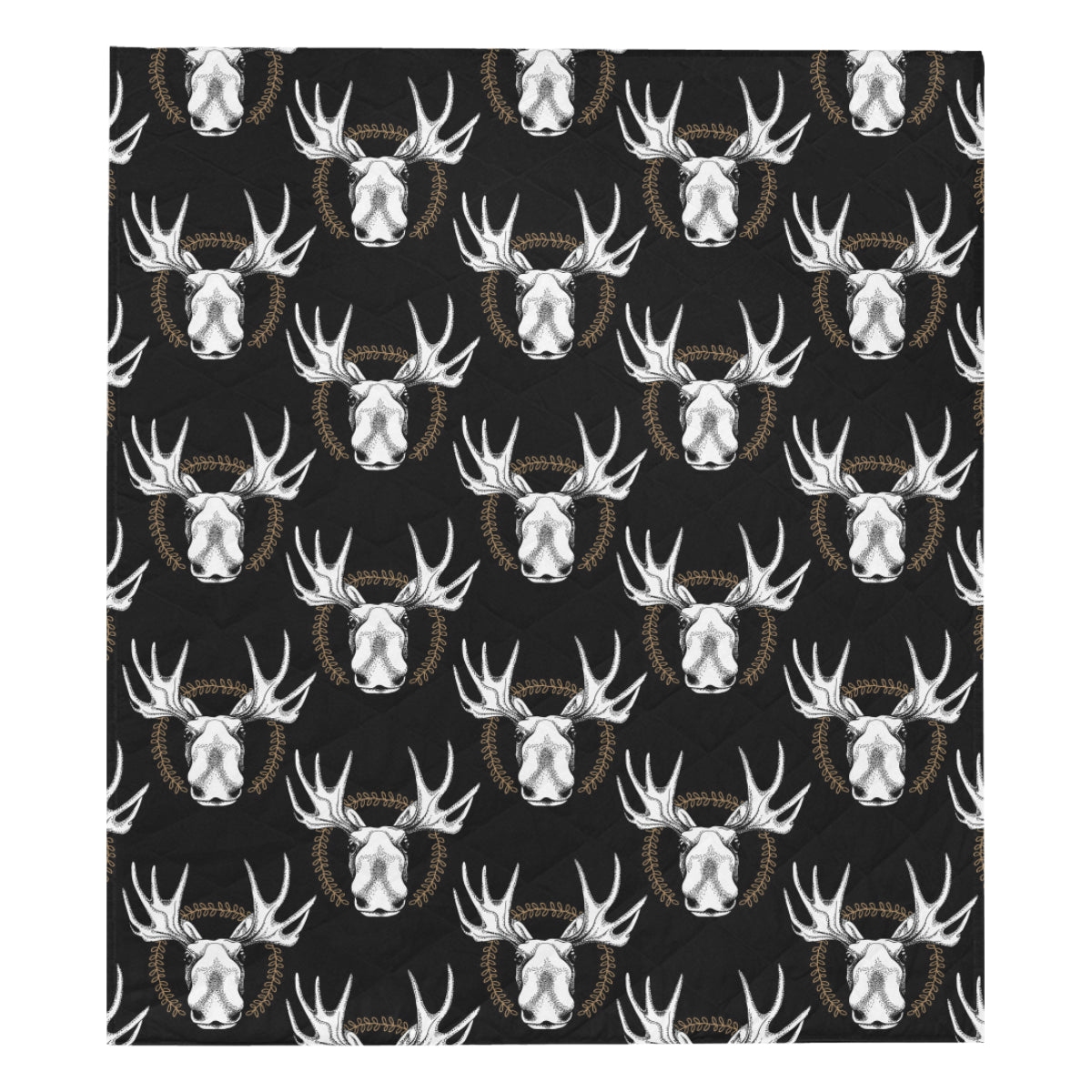 Moose Pattern Print Design 02 Premium Quilt
