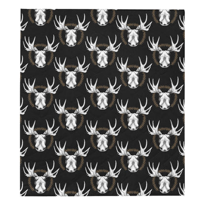 Moose Pattern Print Design 02 Premium Quilt