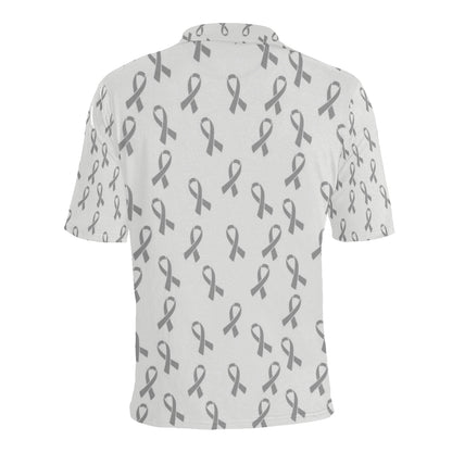 Brain cancer Pattern Print Design 01 Men Polo Shirt