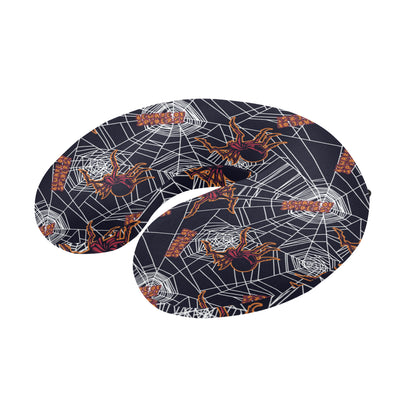Tarantula Spiderwebs Pattern Print Design 01 U-Shaped Travel Neck Pillow