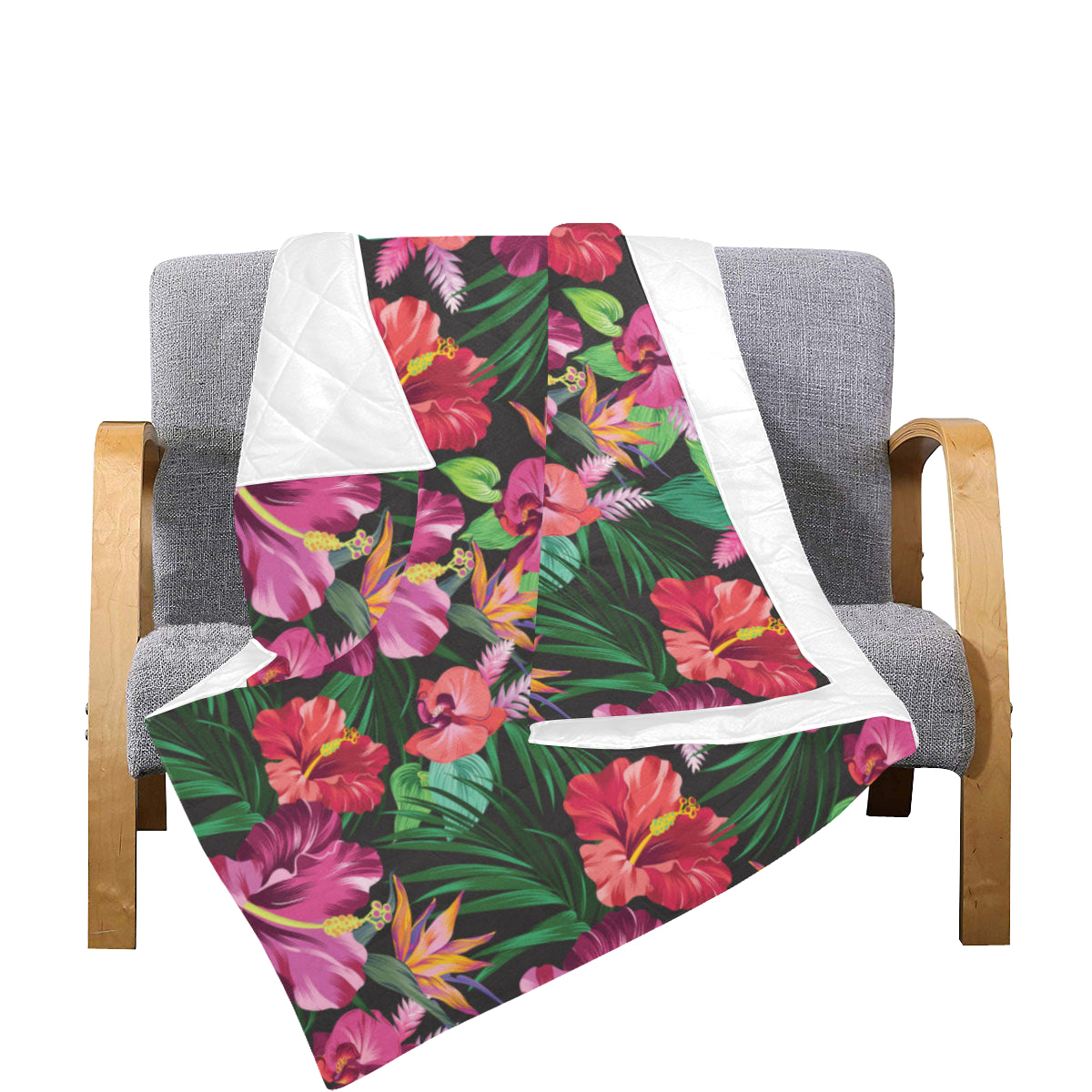 Hawaiian Flower Hibiscus tropical Premium Quilt
