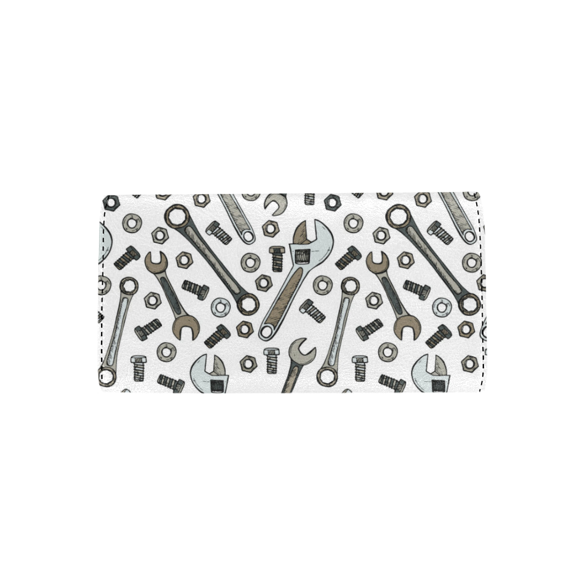 Mechanic Pattern Print Design 03 Women's Trifold Wallet