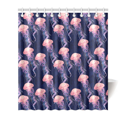 Jellyfish Pattern Print Design 03 Shower Curtain