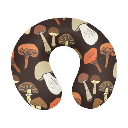 Mushroom Pattern Print Design A05 U-Shaped Travel Neck Pillow