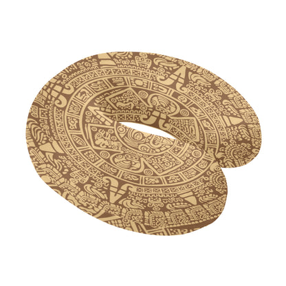 Mayan Pattern Print Design 01 U-Shaped Travel Neck Pillow