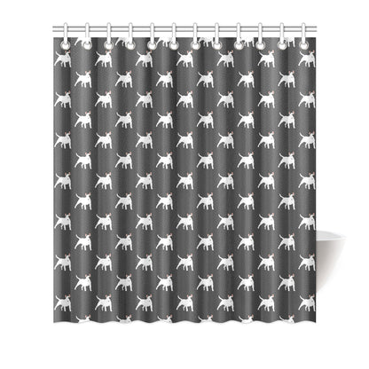 Bull Terriers Pattern Print Design 02 Shower Curtain