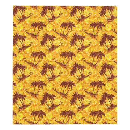 Palm Tree Pattern Print Design PT012 Premium Quilt