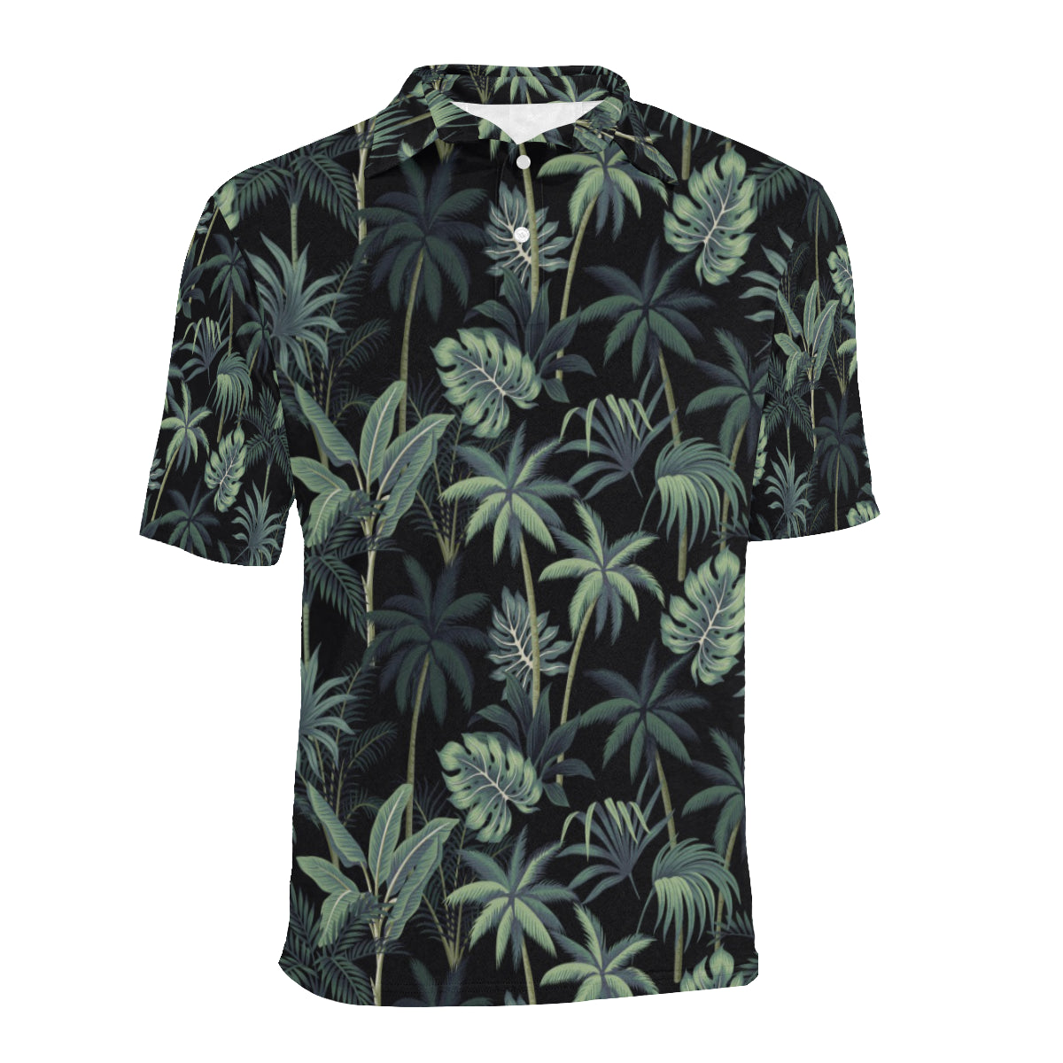 Rainforest Pattern Print Design RF02 Men Polo Shirt
