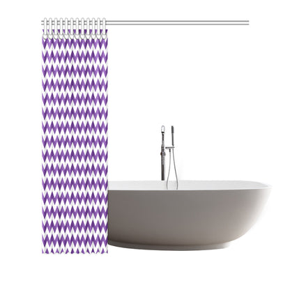 Chevron Purple Pattern Print Design 03 Shower Curtain