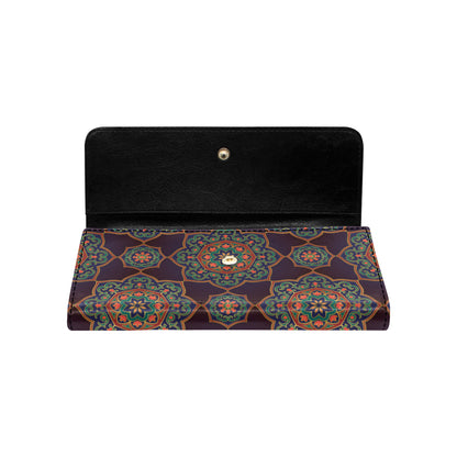 Medallion Pattern Print Design 03 Women's Trifold Wallet