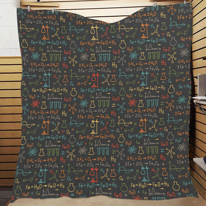 Chemical Pattern Print Design 03 Premium Quilt
