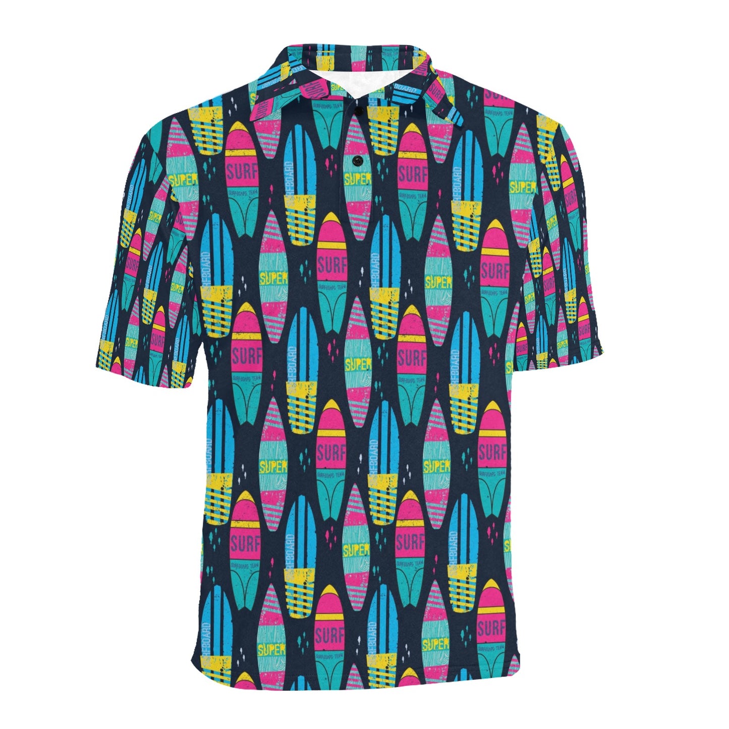 Surfboard Colorful Print Design LKS302 Men Polo Shirt