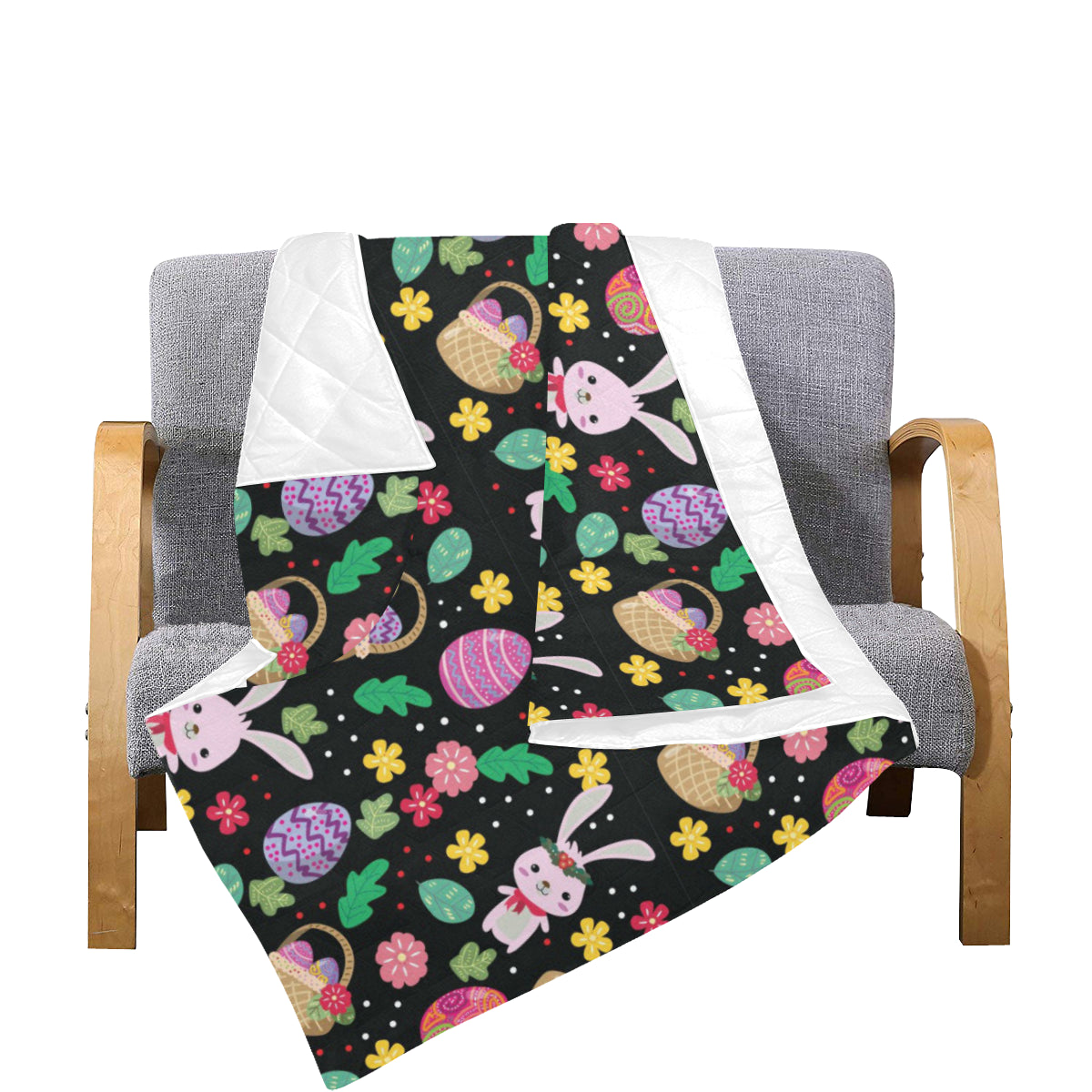 Easter Eggs Pattern Print Design RB05 Premium Quilt